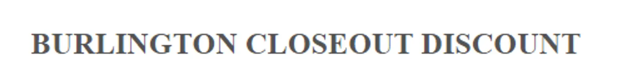 Burlington Closeout Discount Promo Code