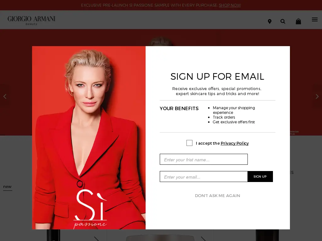 Giorgio Armani Beauty Australia Promo Code
